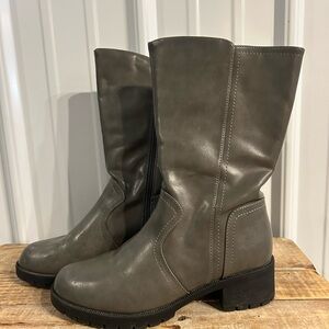 Gray Heeled Boots for Women